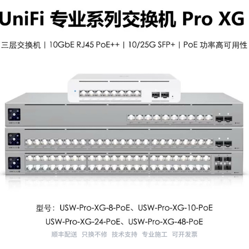 Pro-Xg-8/10/24/48 Poe Professional-Grade Three-Layer Switch 10Gbe Rj45 Poe+++ Ubnt