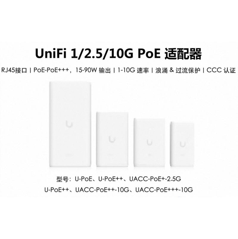 U-Poe-Af/At/Poe++ 1G2.5G10G Poe Power Supply Module 48V Power Supply Ap Unifi