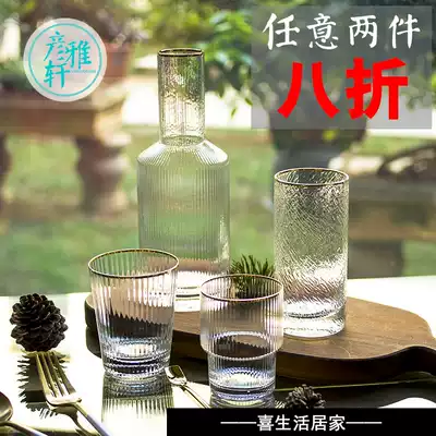 Japanese style Net red INS handmade crystal glass milk cup juice Cup Cup Cup breakfast couple glass pot