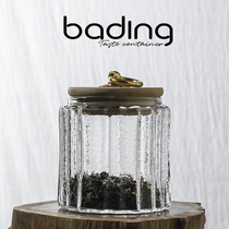 Japanese hammering glass tea cans hand-sealed cans small tea cans portable Puer cans transparent tea jars