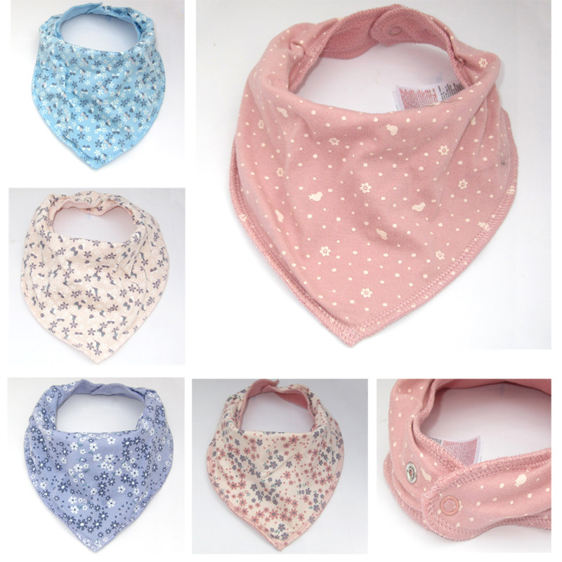 Spring and autumn newborn baby cotton triangle baby double-layer saliva towel three-dimensional shape bib bib