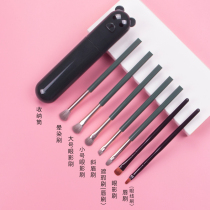 Eye shadow brush suit three pieces of soft hair and small barrel lip brush mini a blush brush beginner