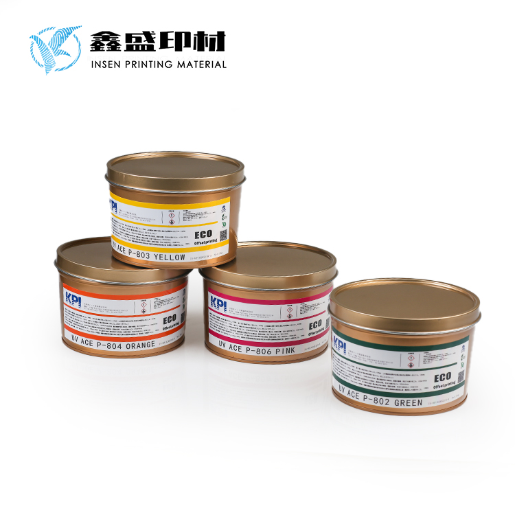 Japan KPI fluorescent UV ink UV rotary machine printing high concentration wear-resistant UV fluorescent ink