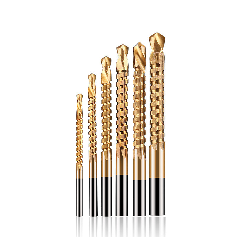 Sleeper drill set multi-functional alloy special rotary woodworking electric drill high-speed steel punching slot serrated