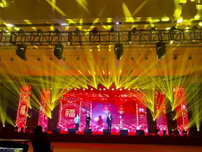Shanghai lighting and sound rental Truss stage building hotel conference signature wall background plate rental LED large screen