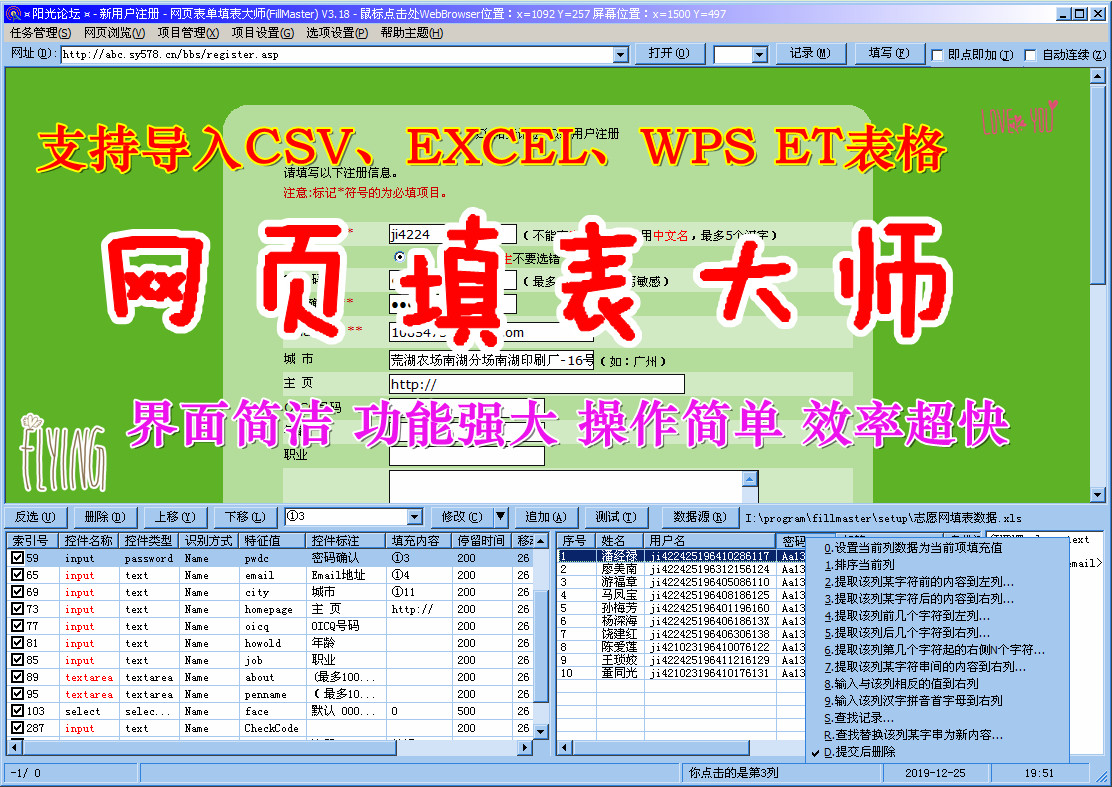 Web Form Filling Master-Web form filling master intelligent fast continuous batch filling of web forms