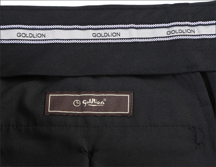 Quần goldlion chính hãng mùa thu và mùa đông mới kinh doanh quần nam phù hợp với quần màu đen thuần vest nam