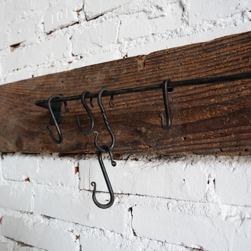 Hand-Forged S-Hook Personalized Extension Hook for Wooden Board, Wall, Ceiling, Wind Chime Decoration Hook