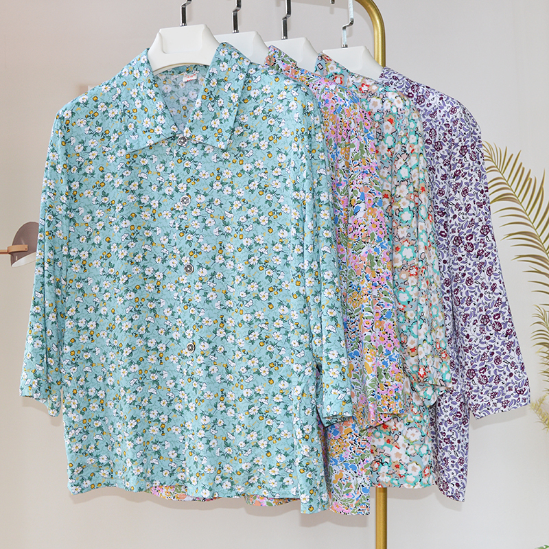 Middle-Aged and Elderly Cotton Silk Shirts, Summer Grandma Clothes, Artificial Cotton Tops, Old Lady Single-Piece Cardigan, Lapel Cotton Silk Clothes