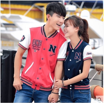N a Nadia new summer mens and womens short-sleeved T-shirt couple all-match simple cardigan baseball suit PI21859