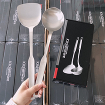 Home stainless steel Chinese cookware Two sets of long handle pan shovel soup spoon