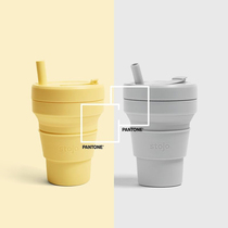  American Stojo portable travel accompanying cup Folding compressible pocket cup Coffee cup Outdoor environmental protection water cup
