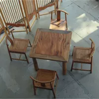 Banjuni nước phá hủy vật liệu cũ đồ nội thất ban đầu bàn trà bàn ăn bàn vuông gỗ rắn FZD03 - Đồ nội thất thiết kế sofa góc