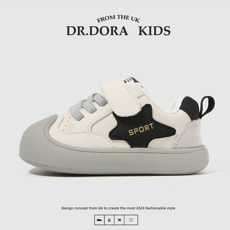 Британский доктор.Весенне-осенние детские нескользящие кеды DORA на мягкой подошве в стиле звезды для малышей, детская обувь