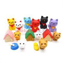  iwako Japanese eraser Lucky cat puppy kitten pet small model road toy Kindergarten gift