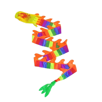 Dragon dancing dragon ribbon fitness square dragon dancing belt middle-aged and elderly pole beginner children colorful strip props shaking dragon three-dimensional dragon