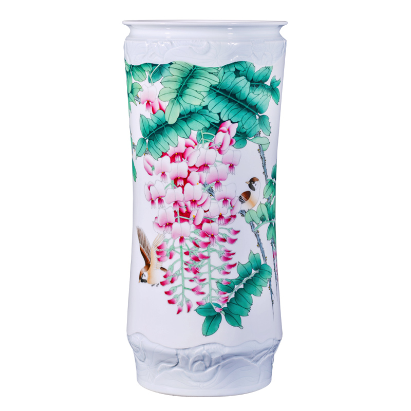 The Master of jingdezhen ceramic all hand - made pastel large vases, Chinese style household decorations collection vases, furnishing articles