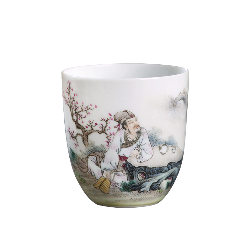Jane don spill literati master cup of jingdezhen ceramic hand - made all single CPU kung fu tea cup sample tea cup individuals