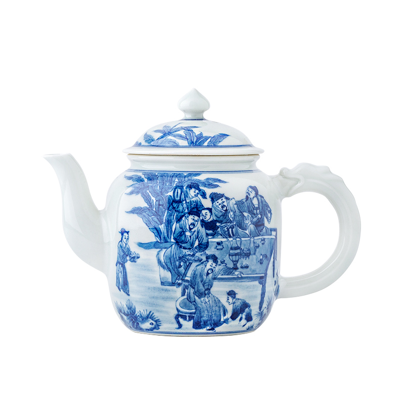 Jingdezhen ceramic hand - made porcelain maintain character ewer kung fu tea set large single pot of big capacity of the teapot