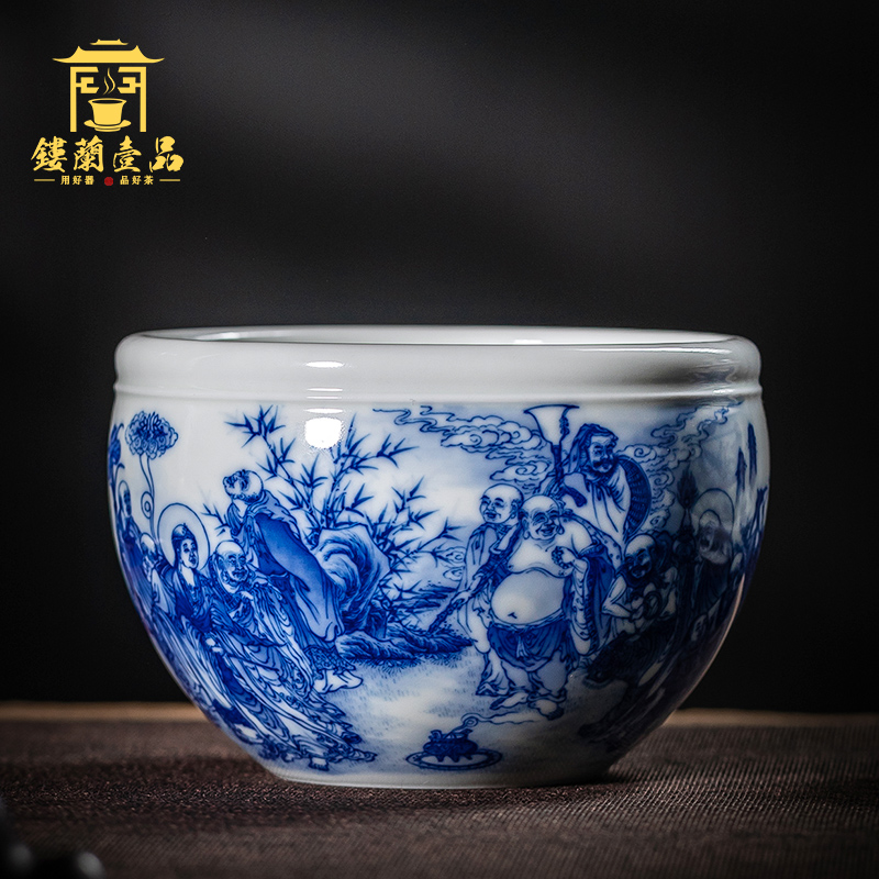 Eighteen Luo Hanjian jingdezhen hand - made ceramic tea wash in hot water tank water jar kung fu tea tea accessories