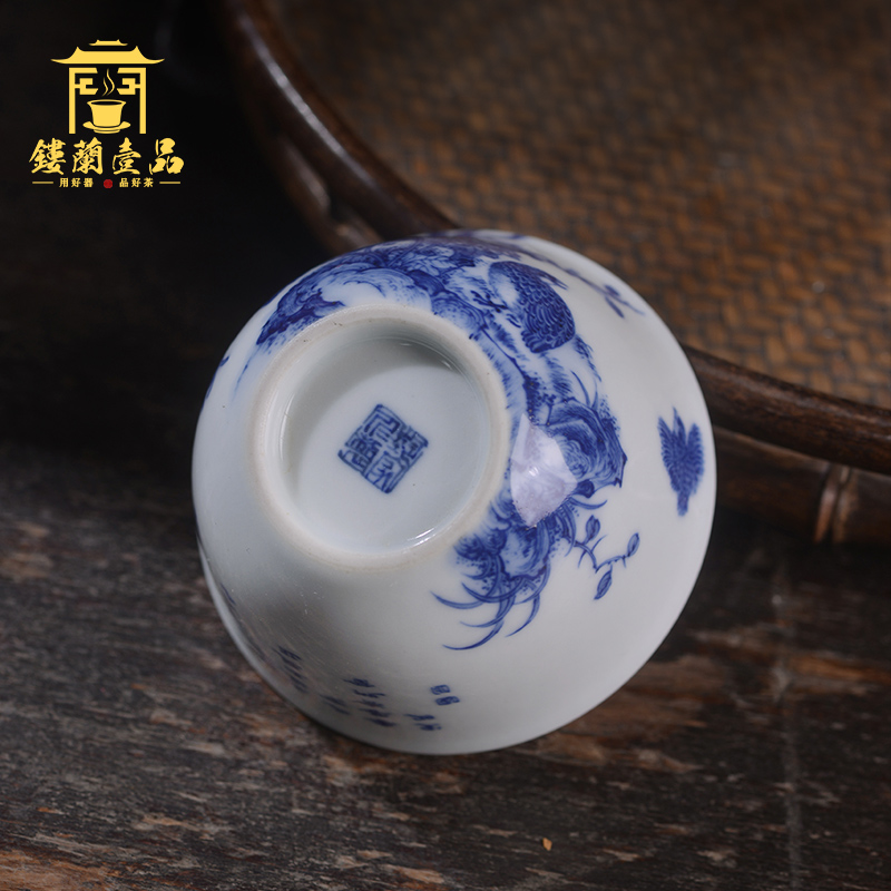 All the kernel enterprise bek integrated owner one cup of jingdezhen ceramic art family hand - made single CPU kung fu tea set personal tea cup