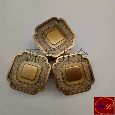 Custom glass door handle Hotel club square door handle Chinese style handle Simple solid wood door bronze handle