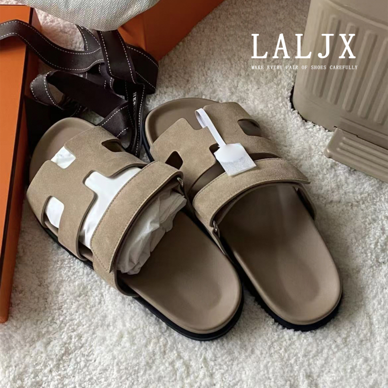 Lao Li's 2026 New Suede Velcro Genuine Leather Slippers for Women, Summer Outdoor Casual Slip-On Sandals Lao Li's 2026 New Suede Velcro Genuine Leather Slippers for Women, Summer Outdoor Casual Slip-On Sandals