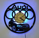 Audi vinyl record wall clock AudiCar creative retro clock vinyl record clock LED light luminous remote control