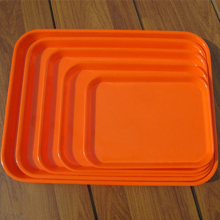 Orange European-style rectangular dense amines Tray Creative Tea Set Water Cup Plastic Tea Tray Dinner Plate Fruit Tray