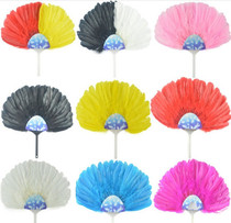 Pat 2 Sends 1 Feather Fan Craft Fan Performance Fan with streaming Su feather fan retro fan ancient wind goose wool fan