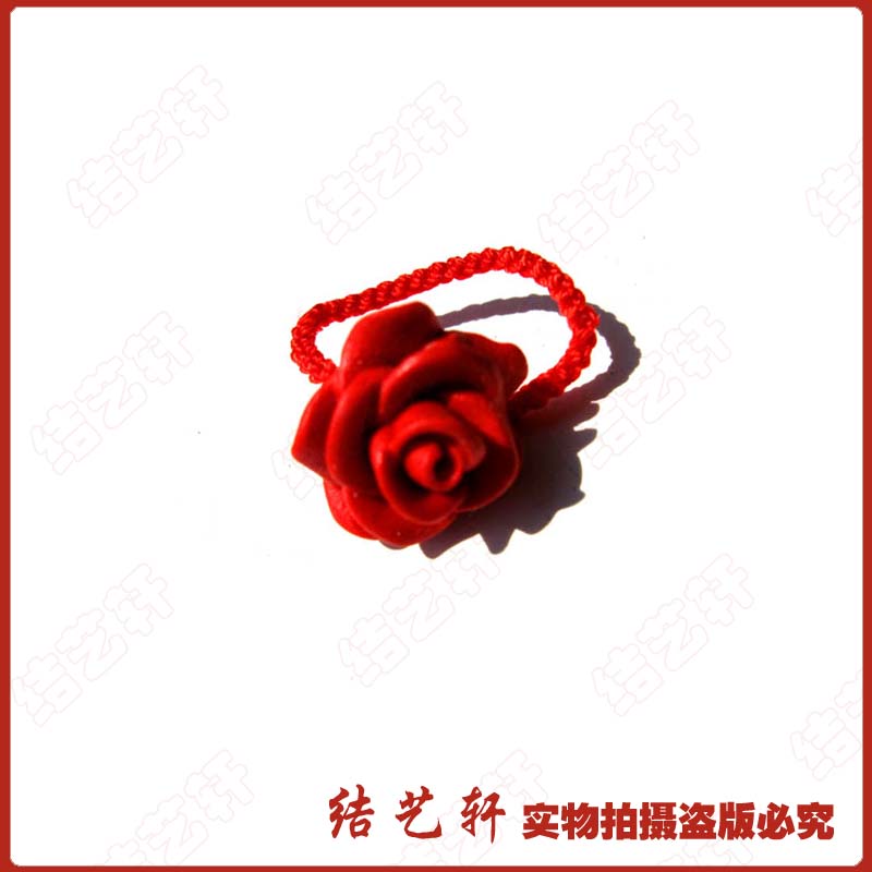 Red Vermilion ring Rose ring Hand-woven ring Year of Life transshipment accessories Evil 2021 mascot