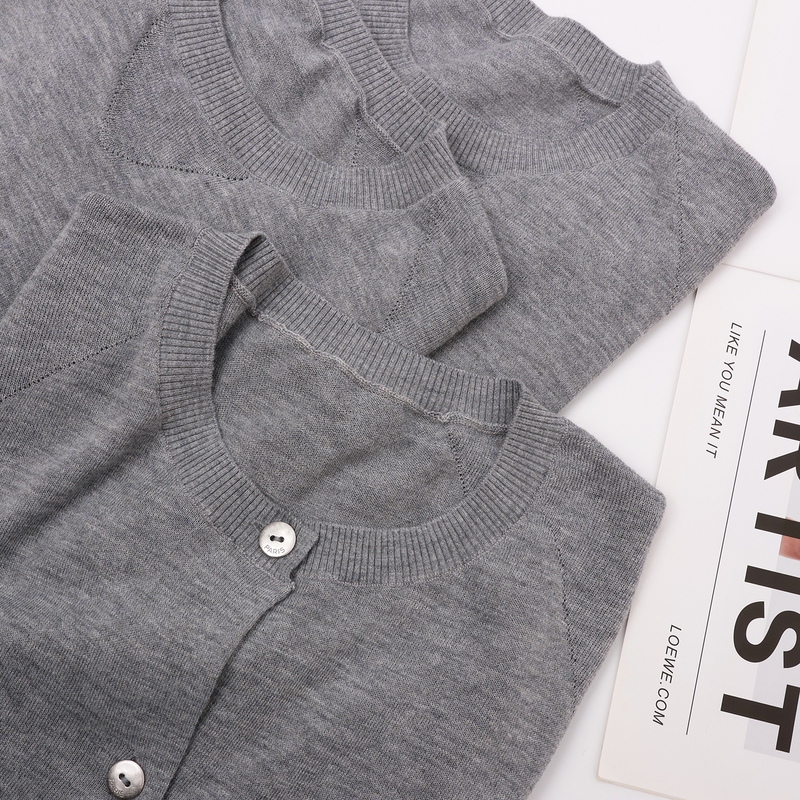 Trendy and Luxurious! Elegant and Relaxed! Versatile and Stylish! Comfortable Silk Cashmere Knit Cardigan/Pullover Knitwear