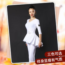 Art Shang Dance New Latin Dancing Performance Female Adult National Standard Dance Performance Blouse Water Soldier Dance Square Dancing Suit