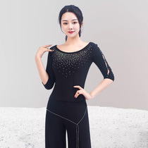 Art Champs New Latin Dance Practice Womens Morden Dance Performance Blouse Gitbar Plays Out The Water Soldiers Dance Costumes