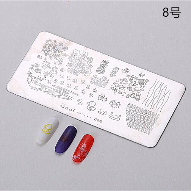 Nail in ấn sơn móng tay tấm mẫu chuyển đặc biệt DIY con dấu in dầu tấm móng tay công cụ dũa opi