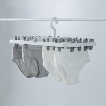 Household drying hanger multifunctional sock clip adhesive hook drying rack baby cool underwear multi clip windproof drying artifact