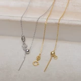 Универсальное ожерелье и браслет, цепочка до ключиц, серебро 925 пробы, простой и элегантный дизайн