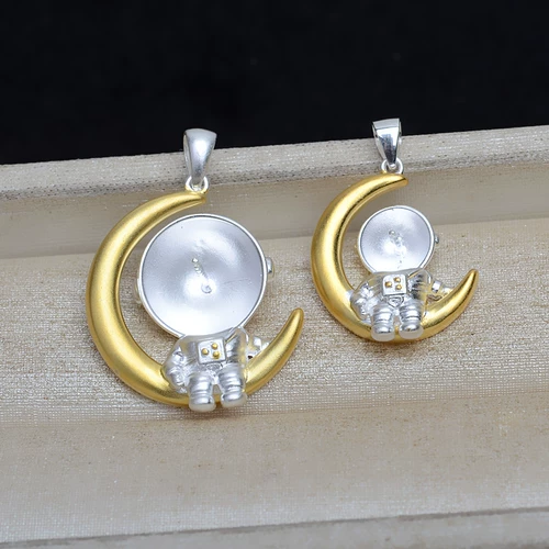 Подвеска ручной работы, космические аксессуары из жемчуга, серебро 925 пробы