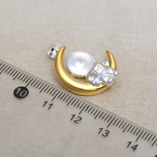 Подвеска ручной работы, космические аксессуары из жемчуга, серебро 925 пробы