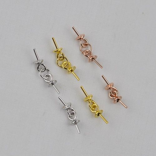 Длинный аксессуар из жемчуга, серебро 925 пробы, со сквозным отверстием