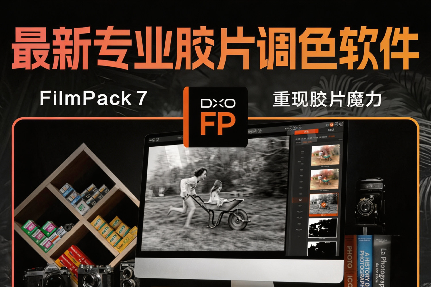 【插件版】DxO FilmPack 7.25 中文激活直装版!创意胶片模拟调色软件 可作为PS插件使用
