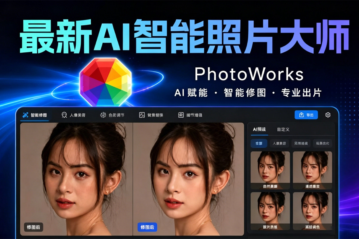 独家汉化首发！2026最新 PhotoWorks 23.0 AI智能照片相片大师，人人都是P图大师！