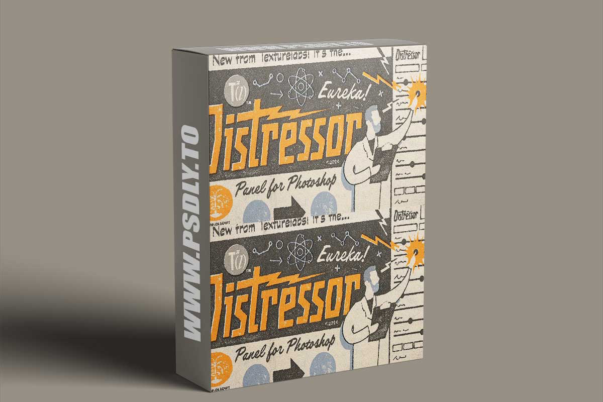 【PS插件】复古老化破损做旧纹理效果生成工具 Texturelabs – Distressor v1.0.7 汉化版