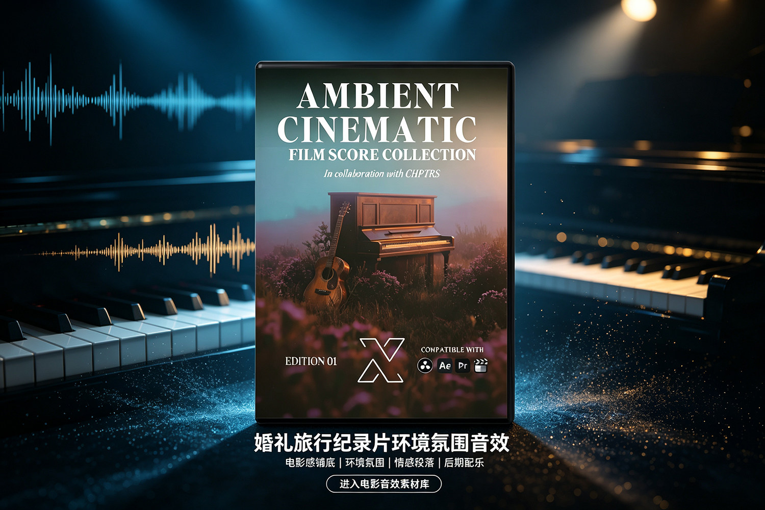 【配乐音效】电影叙事婚礼旅行纪录片商业广告Vlog作品背景环境氛围音效 Multiply Sound – Chptrs Film Score Collection