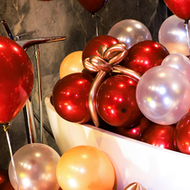 Net red wedding wedding supplies Red Balloon thickened scene decoration decoration men and women confession engagement set supplies