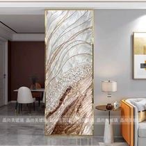 Cloisonné enamel partition screen fashionable light luxury high-end French art glass customized tempered abstract light transmission