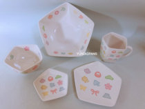 Spot Japanese import skater Royal Pengli Children Resin Tableware Dish small bowl of water cup