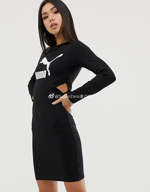 Ling Liuliu UK mua Hummer PUMA màu đen Slim thể thao gợi cảm dài tay túi đeo hông nữ - Trang phục thể thao trang phục thể thao nữ