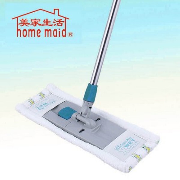 Meijia Life Luxury Flat Floor Mop with Microfiber Dust Mop, Waxing Mop, Non-Shedding