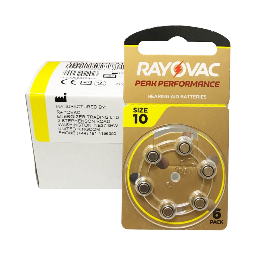  Whole box RAYOVAC Retwite hearing aids battery 10 PR70 1 45V peak version no mercury